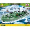 COBI 2377 non  THUYỀN TUẦN TRA NGƯ LÔI PT-109 bộ đồ chơi xếp lắp ráp ghép mô hình Military Army MOTOR TORPEDO BOAT PT-109 Quân Sự Bộ Đội 480 khối