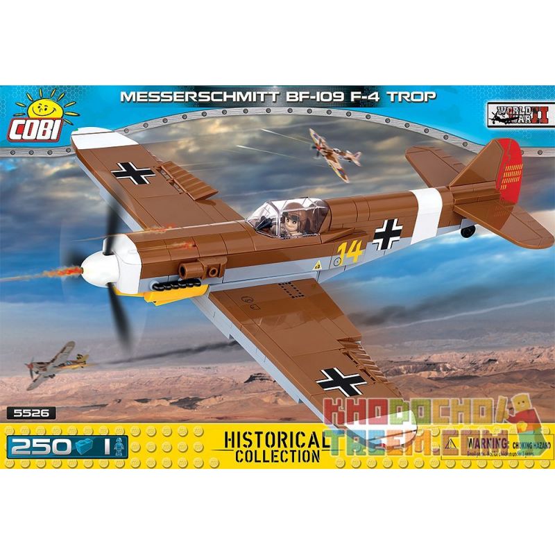 COBI 5526 Xếp hình kiểu Lego MILITARY ARMY Messerschmitt Bf 109 F-4 Trop Messerschmidt Bf 109 250 khối COBI 5526 Xếp hình kiểu Lego MILITARY ARMY Messerschmitt Bf 109 F-4 Trop Messerschmidt Bf 109 250 khối