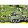 COBI 2499 non  M16 BÁN ĐƯỜNG bộ đồ chơi xếp lắp ráp ghép mô hình Military Army M16 HALF-TRACK Quân Sự Bộ Đội 500 khối