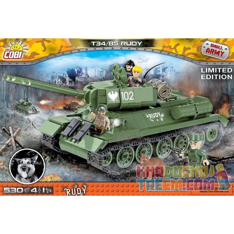 COBI 2486 2486A 2524 Xếp hình kiểu Lego MILITARY ARMY Rudy 102 T-34 85 Rudy 102 T-34 85 gồm 2 hộp nhỏ 530 khối COBI 2486 2486A 2524 Xếp hình kiểu Lego MILITARY ARMY Rudy 102 T-34 85 Rudy 102 T-34 85 gồm 2 hộp nhỏ 530 khối