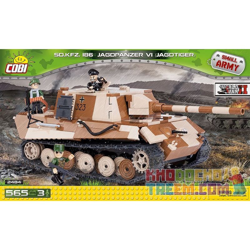 COBI 2484 Xếp hình kiểu Lego MILITARY ARMY Sd. Kfz. 186 Jagdpanzer VI Tiger Destroyer VI 565 khối COBI 2484 Xếp hình kiểu Lego MILITARY ARMY Sd. Kfz. 186 Jagdpanzer VI Tiger Destroyer VI 565 khối