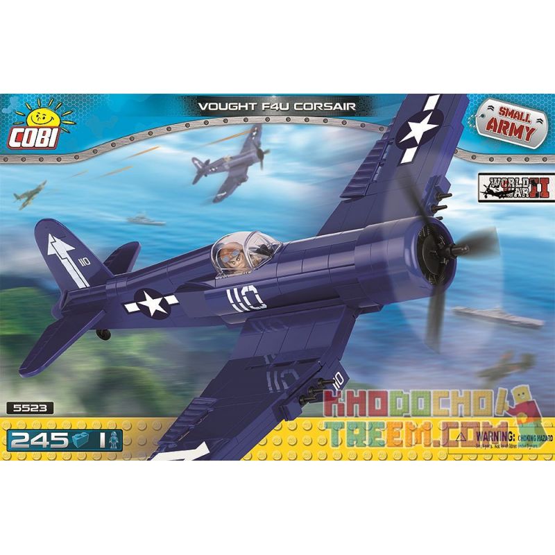 COBI 5523 Xếp hình kiểu Lego MILITARY ARMY Vought F4U Corsair F4U Corsair Fighter Máy Bay Chiến đấu F4U Corsair 245 khối COBI 5523 Xếp hình kiểu Lego MILITARY ARMY Vought F4U Corsair F4U Corsair Fighter Máy Bay Chiến đấu F4U Corsair 245 khối