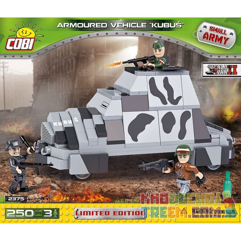 COBI 2375 Xếp hình kiểu Lego MILITARY ARMY Armoured Vehicle "Kubuś" Kubuś Armored Vehicle Xe Bọc Thép Kubuś 250 khối COBI 2375 Xếp hình kiểu Lego MILITARY ARMY Armoured Vehicle "Kubuś" Kubuś Armored Vehicle Xe Bọc Thép Kubuś 250 khối