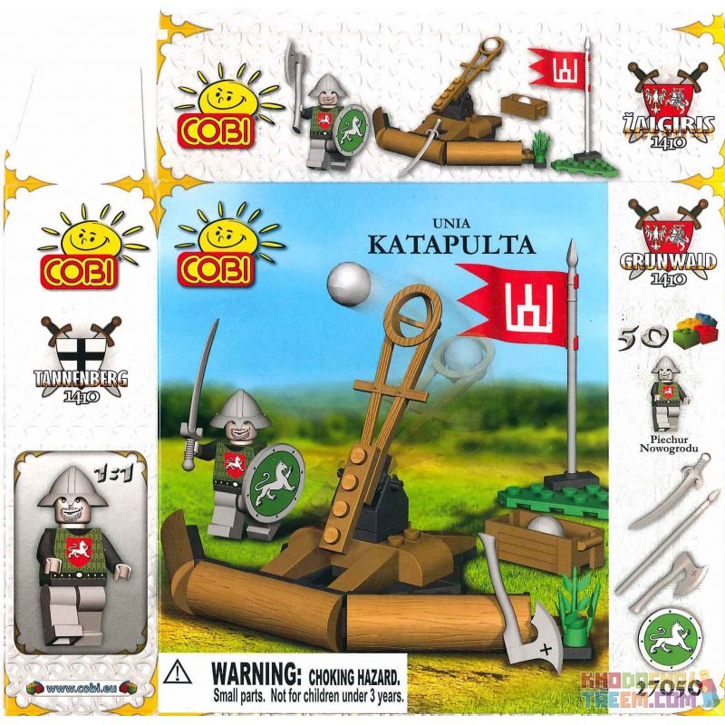 COBI 27050 27053 Xếp hình kiểu Lego Katapult Stone Crossbow Nỏ đá gồm 2 hộp nhỏ 50 khối COBI 27050 27053 Xếp hình kiểu Lego Katapult Stone Crossbow Nỏ đá gồm 2 hộp nhỏ 50 khối