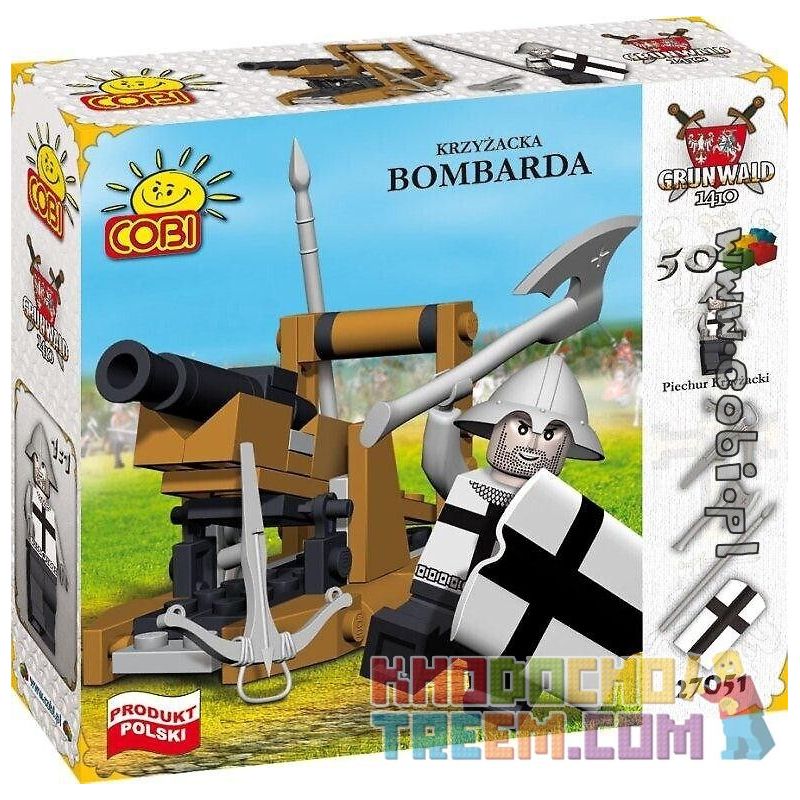 COBI 27051 27054 Xếp hình kiểu Lego Bombarda Spatant Pháo đá gồm 2 hộp nhỏ 50 khối COBI 27051 27054 Xếp hình kiểu Lego Bombarda Spatant Pháo đá gồm 2 hộp nhỏ 50 khối