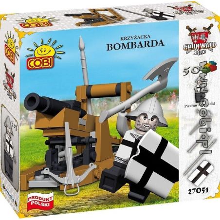 COBI 27051 27054 non  PHÁO ĐÁ bộ đồ chơi xếp lắp ráp ghép mô hình Medieval Castle BOMBARDA Chiến Tranh Trung Cổ 50 khối