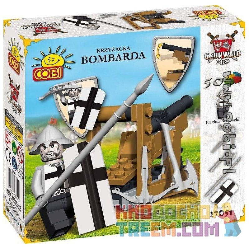 COBI 27051 27054 non  PHÁO ĐÁ bộ đồ chơi xếp lắp ráp ghép mô hình Medieval Castle BOMBARDA Chiến Tranh Trung Cổ 50 khối COBI 27051 27054 non  PHÁO ĐÁ bộ đồ chơi xếp lắp ráp ghép mô hình Medieval Castle BOMBARDA Chiến Tranh Trung Cổ 50 khối