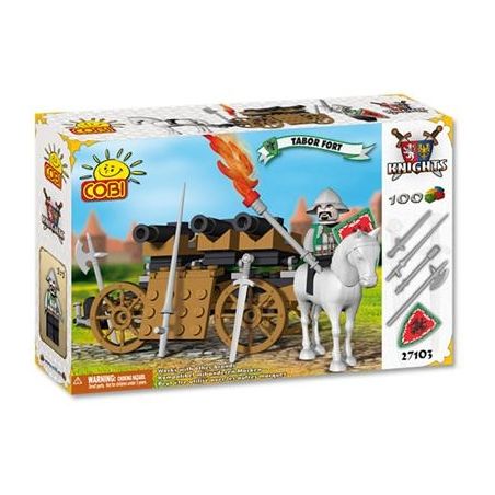 COBI 27103 non  TRẠI bộ đồ chơi xếp lắp ráp ghép mô hình Medieval Castle TABOR FORT Chiến Tranh Trung Cổ 100 khối