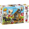COBI 27107 27104 non  NGƯỜI NÉM ĐÁ bộ đồ chơi xếp lắp ráp ghép mô hình Medieval Castle TREBUCHET Chiến Tranh Trung Cổ 100 khối
