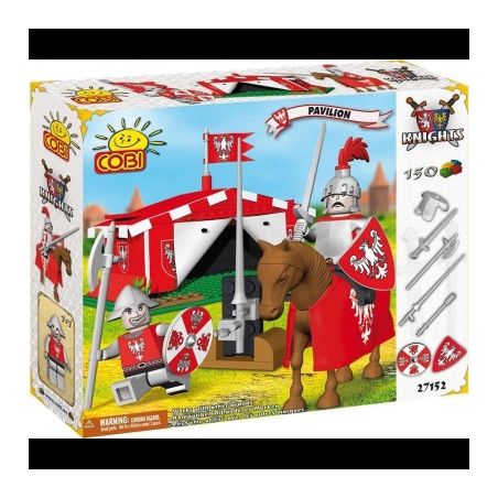 COBI 27152 27150 non  CÁI LỀU bộ đồ chơi xếp lắp ráp ghép mô hình Medieval Castle PAVILION Chiến Tranh Trung Cổ 150 khối