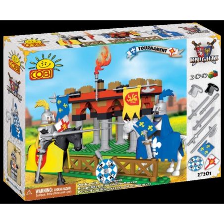 COBI 27201 27200 non  GIẢI ĐẤU HIỆP SĨ bộ đồ chơi xếp lắp ráp ghép mô hình Medieval Castle TOURNAMENT Chiến Tranh Trung Cổ 200 khối