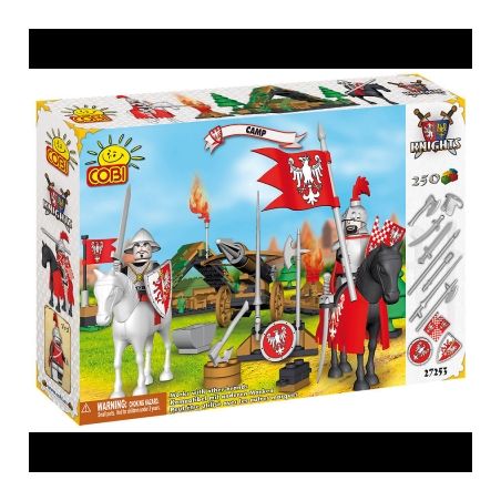 COBI 27253 non  TRẠI bộ đồ chơi xếp lắp ráp ghép mô hình Medieval Castle CAMP Chiến Tranh Trung Cổ 250 khối