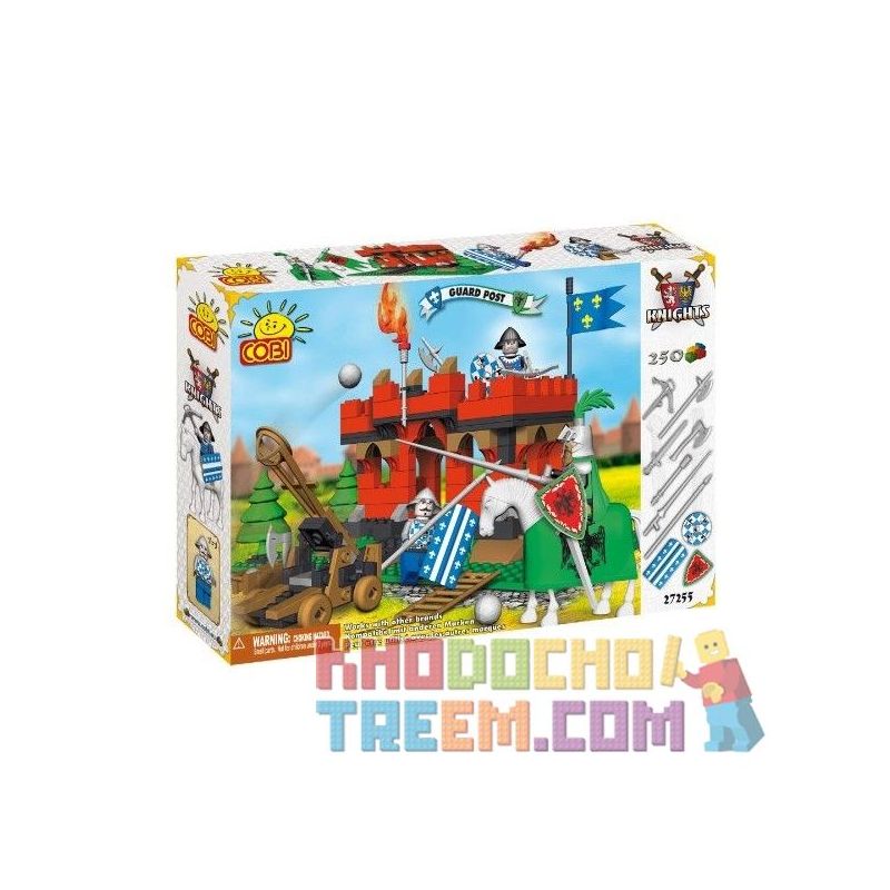 COBI 27255 27252 non Lego BÀI BẢO VỆ bộ đồ chơi xếp lắp ráp ghép mô hình Medieval Castle GUARD POST Chiến Tranh Trung Cổ 250 khối