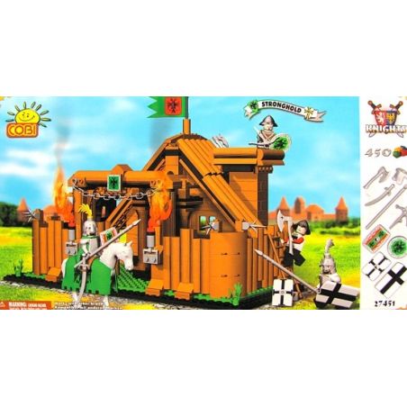 COBI 27451 27450 non  PHÁO ĐÀI bộ đồ chơi xếp lắp ráp ghép mô hình Medieval Castle STRONGHOLD Chiến Tranh Trung Cổ 450 khối
