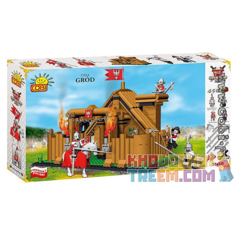 COBI 27451 27450 non  PHÁO ĐÀI bộ đồ chơi xếp lắp ráp ghép mô hình Medieval Castle STRONGHOLD Chiến Tranh Trung Cổ 450 khối