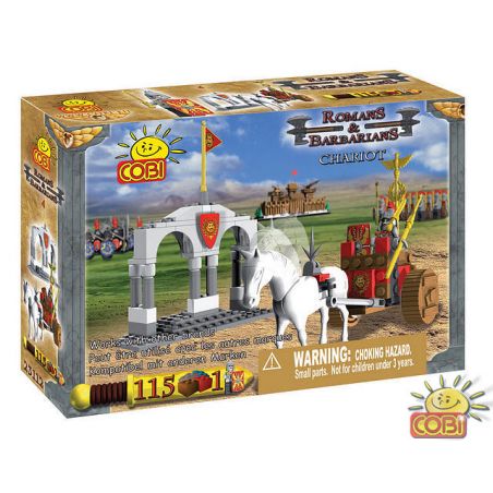 COBI 23112 non  XE bộ đồ chơi xếp lắp ráp ghép mô hình Medieval Castle CHARIOT Chiến Tranh Trung Cổ 115 khối