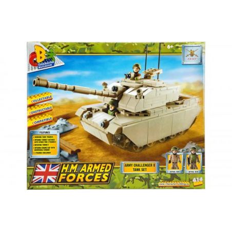 CHARACTER BUILDING 04033 non  BỘ XE TĂNG CHALLENGER 2 bộ đồ chơi xếp lắp ráp ghép mô hình Military Army CHALLENGER 2 TANK SET Quân Sự Bộ Đội 414 khối