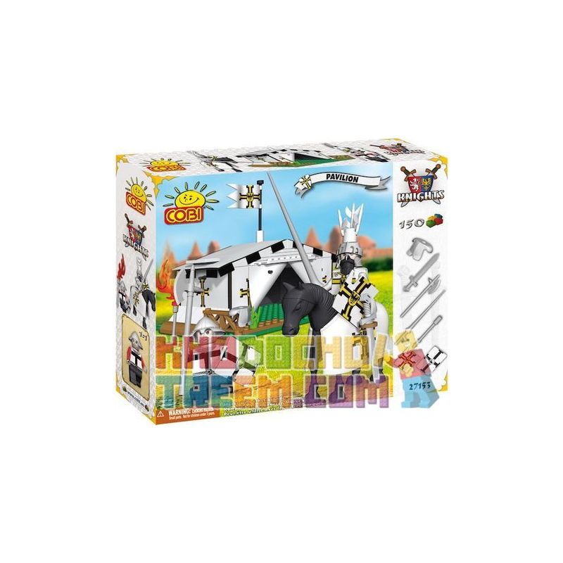 COBI 27151 27153 non Lego CÁI LỀU bộ đồ chơi xếp lắp ráp ghép mô hình Medieval Castle PAVILION Chiến Tranh Trung Cổ 150 khối