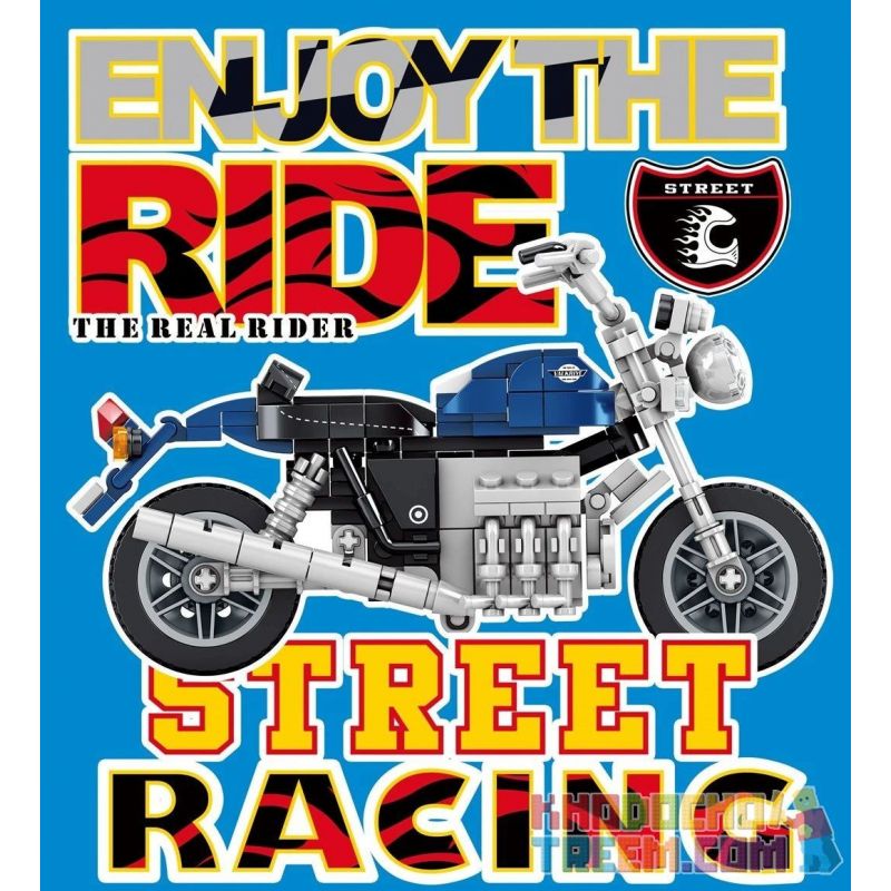 SEMBO 701206 non  XE TAY GA HONDA VALKYIE bộ đồ chơi xếp lắp ráp ghép mô hình Motorcycle Motorbike Xe Hai Bánh 317 khối