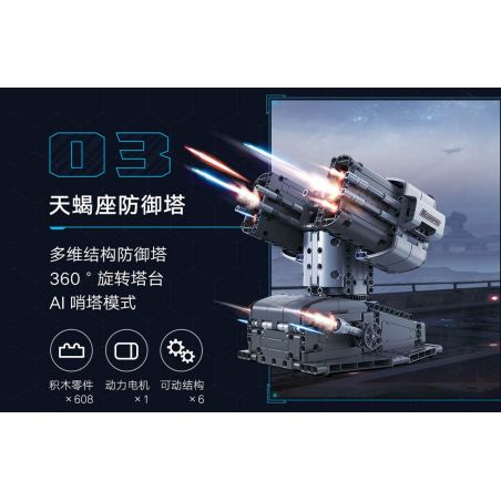 XIAOMI MITU MI ONEBOT XJXL04IQI 04IQI non  THÁP SCORPIO bộ đồ chơi xếp lắp ráp ghép mô hình  Kỹ Thuật Công Nghệ Cao Mô Hình Phương Tiện 608 khối