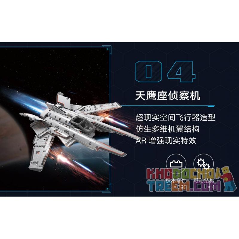XIAOMI MITU MI ONEBOT XJXL02IQI 02IQI Xếp hình kiểu Lego TECHNIC Jupiter Dawn Aquila Reconnaissance Aircraft Máy Bay Trinh Sát Aquila 593 khối XIAOMI MITU MI ONEBOT XJXL02IQI 02IQI Xếp hình kiểu Lego TECHNIC Jupiter Dawn Aquila Reconnaissance Aircraft Máy Bay Trinh Sát Aquila 593 khối