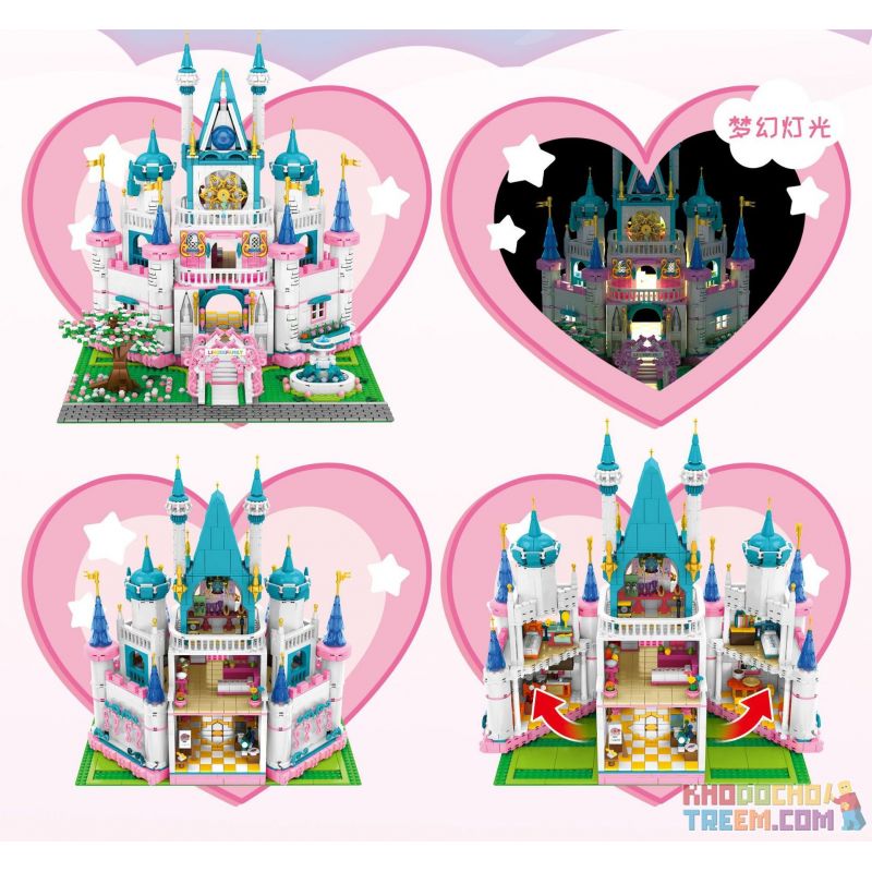 SEMBO 604003 non  LÂU ĐÀI CÔNG CHÚA ÁNH SÁNG bộ đồ chơi xếp lắp ráp ghép mô hình  Các Bạn Gái 3008 khối SEMBO 604003 non  LÂU ĐÀI CÔNG CHÚA ÁNH SÁNG bộ đồ chơi xếp lắp ráp ghép mô hình  Các Bạn Gái 3008 khối