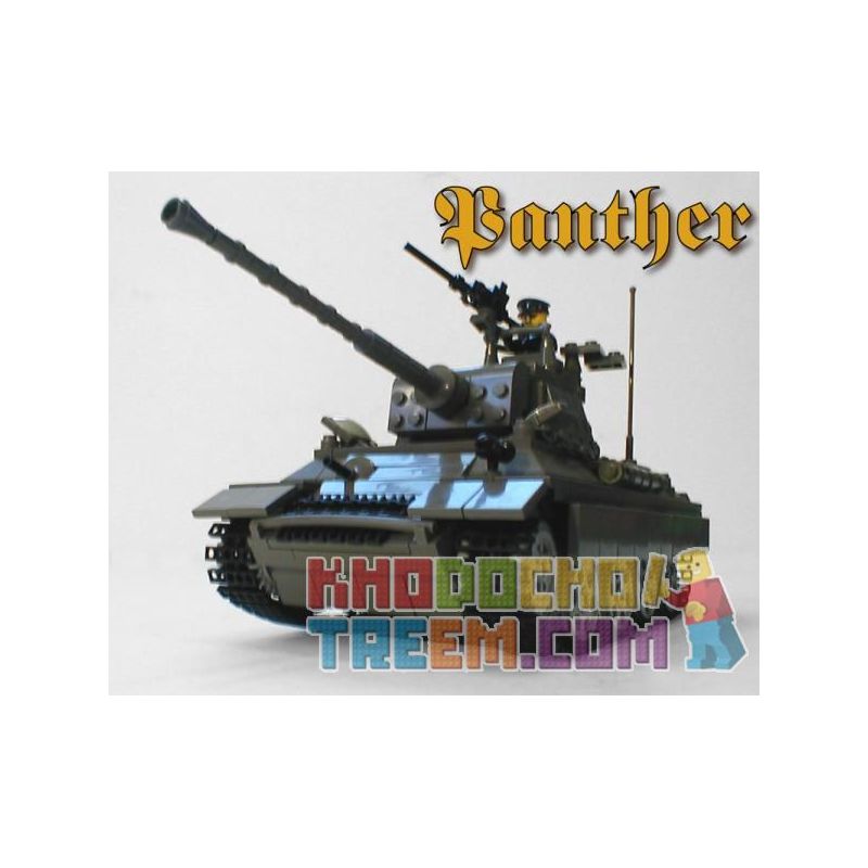 BRICKMANIA 208 Xếp hình kiểu Lego MILITARY ARMY PzKfz V Ausf G “Panther” Tank Tank No. 5 Panther Xe Tăng Số 5 Panther 857 khối BRICKMANIA 208 Xếp hình kiểu Lego MILITARY ARMY PzKfz V Ausf G “Panther” Tank Tank No. 5 Panther Xe Tăng Số 5 Panther 857 khối