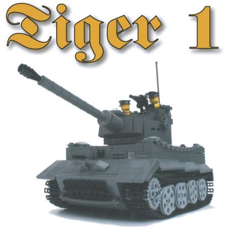 BRICKMANIA 209 non  XE TĂNG TIGER I bộ đồ chơi xếp lắp ráp ghép mô hình Military Army PZKFW VI AUSF E “TIGER I” Quân Sự Bộ Đội 956 khối