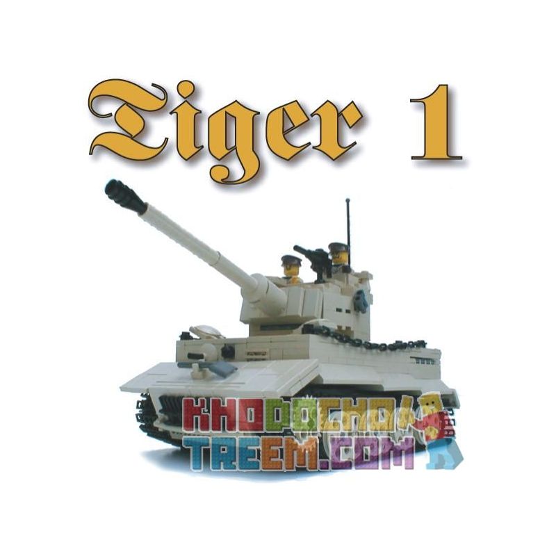 BRICKMANIA 209T non Lego XE TĂNG TIGER (BIẾN THỂ TAN) bộ đồ chơi xếp lắp ráp ghép mô hình Military Army PZKFW VI AUSF E “TIGER I” (TAN VARIANT) Quân Sự Bộ Đội 978 khối