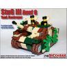 BRICKMANIA 210 non  SÚNG TẤN CÔNG SỐ 3 (NGỤY TRANG PHỤC KÍCH) bộ đồ chơi xếp lắp ráp ghép mô hình Military Army STUG III AUSF (AMBUSH CAMOUFLAGE) Quân Sự Bộ Đội 707 khối