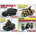 BRICKMANIA 220 non Lego TÚI CHIẾN ĐẤU NĂM 2009. bộ đồ chơi xếp lắp ráp ghép mô hình Military Army 2009 BATTLE PACK Quân Sự Bộ Đội 984 khối
