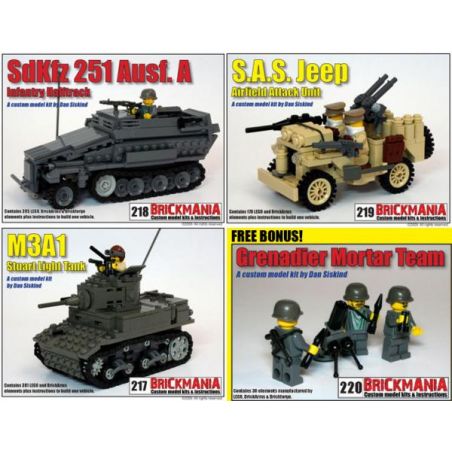 BRICKMANIA 220 non  TÚI CHIẾN ĐẤU NĂM 2009. bộ đồ chơi xếp lắp ráp ghép mô hình Military Army 2009 BATTLE PACK Quân Sự Bộ Đội 984 khối