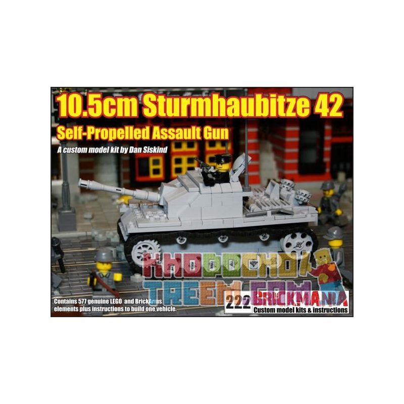 BRICKMANIA 222 Xếp hình kiểu Lego MILITARY ARMY 10.5cm Sturmhaubitze 42 10.5 Cm Assault Howitzer 42 Lựu Pháo Tấn Công 10,5 Cm 42 577 khối BRICKMANIA 222 Xếp hình kiểu Lego MILITARY ARMY 10.5cm Sturmhaubitze 42 10.5 Cm Assault Howitzer 42 Lựu Pháo Tấn Công 10,5 Cm 42 577 khối