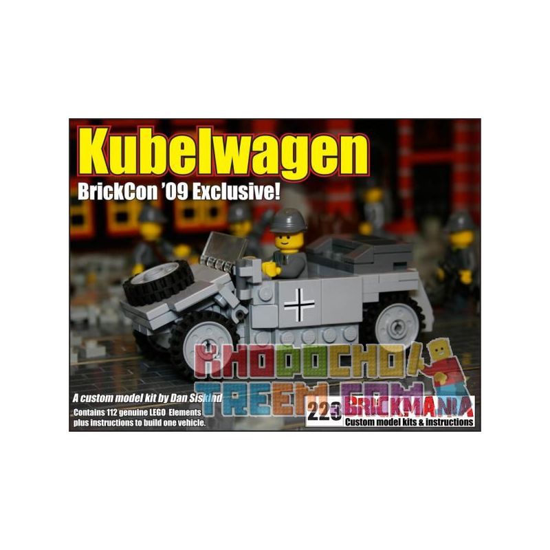 BRICKMANIA 223 Xếp hình kiểu Lego MILITARY ARMY Kübelwagen (BrickCon ’09 Exclusive) Type 82 Barrel Car (exclusive To BrickCon 2009) Xe Thùng Kiểu 82 (Dành Riêng Cho BrickCon 2009) 112 khối BRICKMANIA 223 Xếp hình kiểu Lego MILITARY ARMY Kübelwagen (BrickCon ’09 Exclusive) Type 82 Barrel Car (exclusive To BrickCon 2009) Xe Thùng Kiểu 82 (Dành Riêng Cho BrickCon 2009) 112 khối