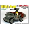 BRICKMANIA 224 non Lego JEEP WILLIS (V3) bộ đồ chơi xếp lắp ráp ghép mô hình Military Army WILLY’S JEEP (V3) Quân Sự Bộ Đội 151 khối
