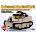 BRICKMANIA 232 non Lego XE PHỔ THÔNG MK II bộ đồ chơi xếp lắp ráp ghép mô hình Military Army UNIVERSAL CARRIER MK II Quân Sự Bộ Đội 268 khối