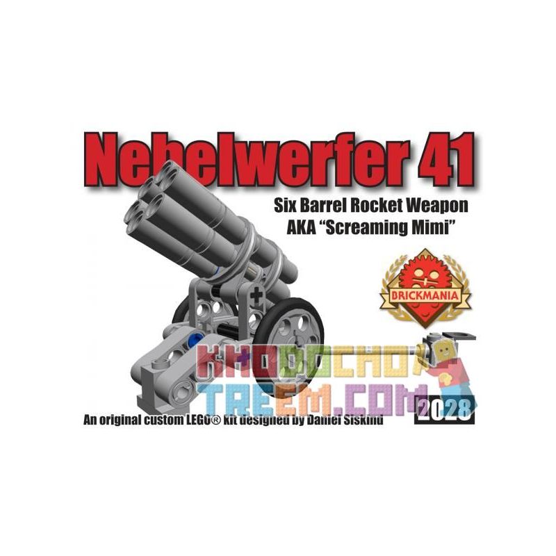 BRICKMANIA 2028 Xếp hình kiểu Lego MILITARY ARMY Nebelwerfer 41 Six-chamber Rocket Launcher Bệ Phóng Tên Lửa Sáu Buồng 63 khối BRICKMANIA 2028 Xếp hình kiểu Lego MILITARY ARMY Nebelwerfer 41 Six-chamber Rocket Launcher Bệ Phóng Tên Lửa Sáu Buồng 63 khối