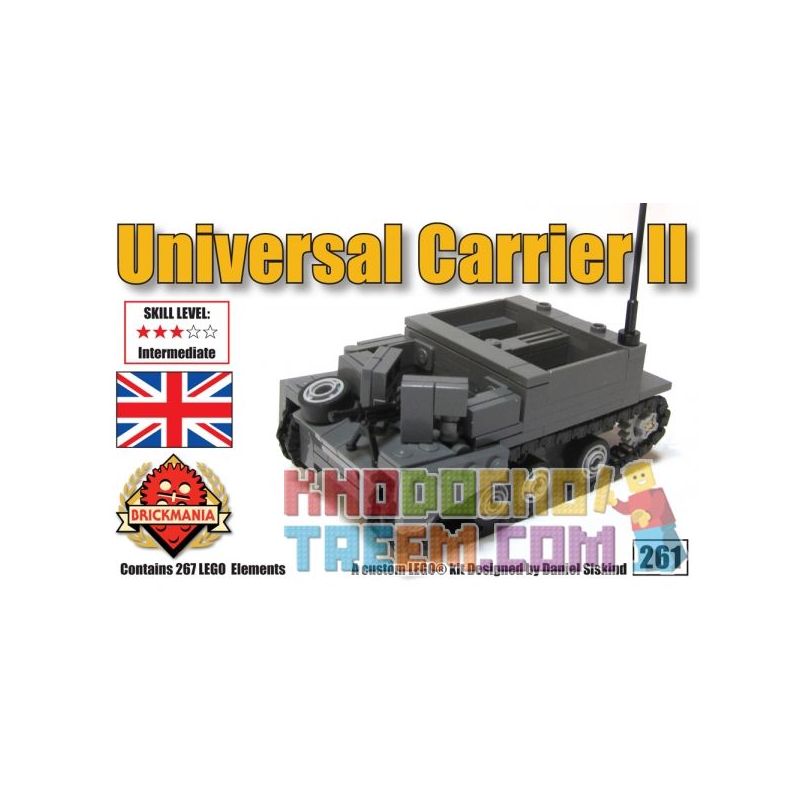 BRICKMANIA 260 Xếp hình kiểu Lego MILITARY ARMY Universal Carrier MK II Universal Vehicle Mk II Xe Phổ Thông Mk II 267 khối BRICKMANIA 260 Xếp hình kiểu Lego MILITARY ARMY Universal Carrier MK II Universal Vehicle Mk II Xe Phổ Thông Mk II 267 khối