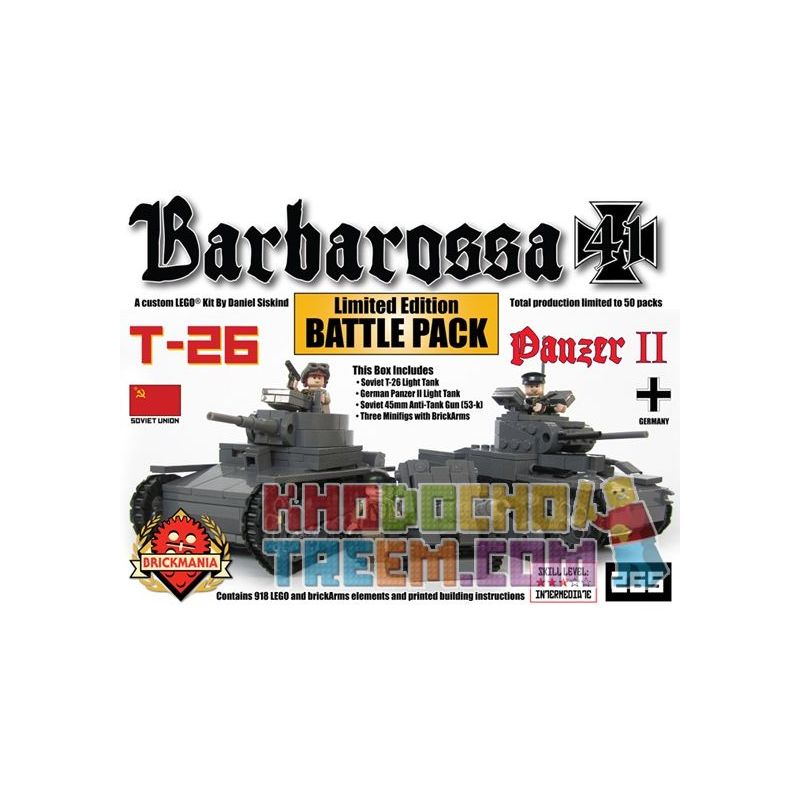 BRICKMANIA 265 Xếp hình kiểu Lego MILITARY ARMY Barbarossa ’41 Battle Pack Operation Barbarossa 41 Combat Pack Gói Chiến đấu Barbarossa 41 916 khối BRICKMANIA 265 Xếp hình kiểu Lego MILITARY ARMY Barbarossa ’41 Battle Pack Operation Barbarossa 41 Combat Pack Gói Chiến đấu Barbarossa 41 916 khối