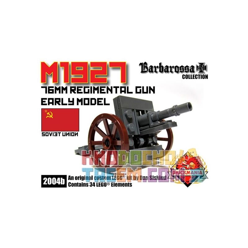 BRICKMANIA 2004B Xếp hình kiểu Lego MILITARY ARMY M1927 76mm Regimental Gun M1927 77mm Infantry Gun Súng Bộ Binh M1927 77mm 38 khối BRICKMANIA 2004B Xếp hình kiểu Lego MILITARY ARMY M1927 76mm Regimental Gun M1927 77mm Infantry Gun Súng Bộ Binh M1927 77mm 38 khối