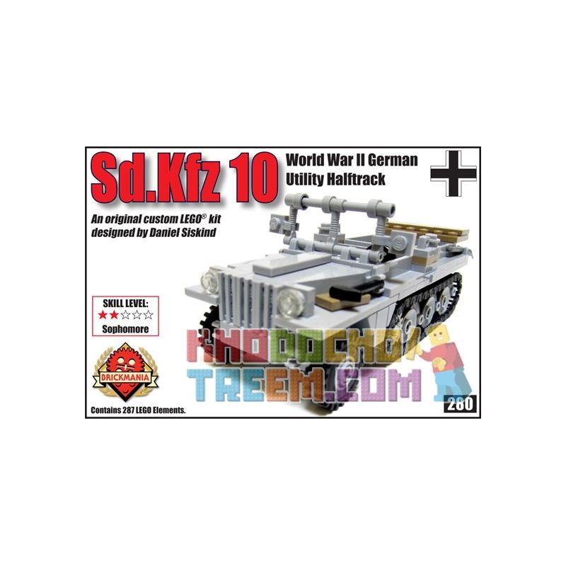 BRICKMANIA 280 Xếp hình kiểu Lego MILITARY ARMY Sd.Kfz 10 WW2 German Utility Halftrack Sd.Kfz 10 WWII German Multipurpose Half-tracked Vehicle Sd.Kfz 10 Xe Bán Bánh Xích đa Dụng Của Đức Trong Thế Chiế BRICKMANIA 280 Xếp hình kiểu Lego MILITARY ARMY Sd.Kfz 10 WW2 German Utility Halftrack Sd.Kfz 10 WWII German Multipurpose Half-tracked Vehicle Sd.Kfz 10 Xe Bán Bánh Xích đa Dụng Của Đức Trong Thế Chiế