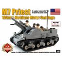 BRICKMANIA 287 non Lego PHÁO TỰ HÀNH M7 PRIEST bộ đồ chơi xếp lắp ráp ghép mô hình Military Army Quân Sự Bộ Đội 715 khối