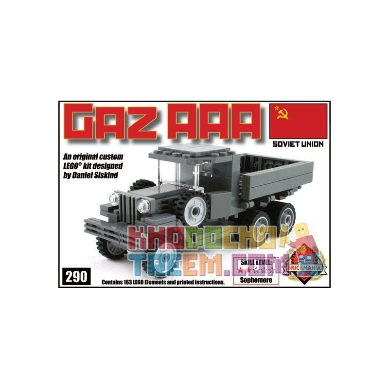 BRICKMANIA 290 Xếp hình kiểu Lego MILITARY ARMY Gaz AAA Heavy Duty Truck Gaz AAA Heavy Truck Xe Tải Hạng Nặng Gaz AAA 163 khối BRICKMANIA 290 Xếp hình kiểu Lego MILITARY ARMY Gaz AAA Heavy Duty Truck Gaz AAA Heavy Truck Xe Tải Hạng Nặng Gaz AAA 163 khối
