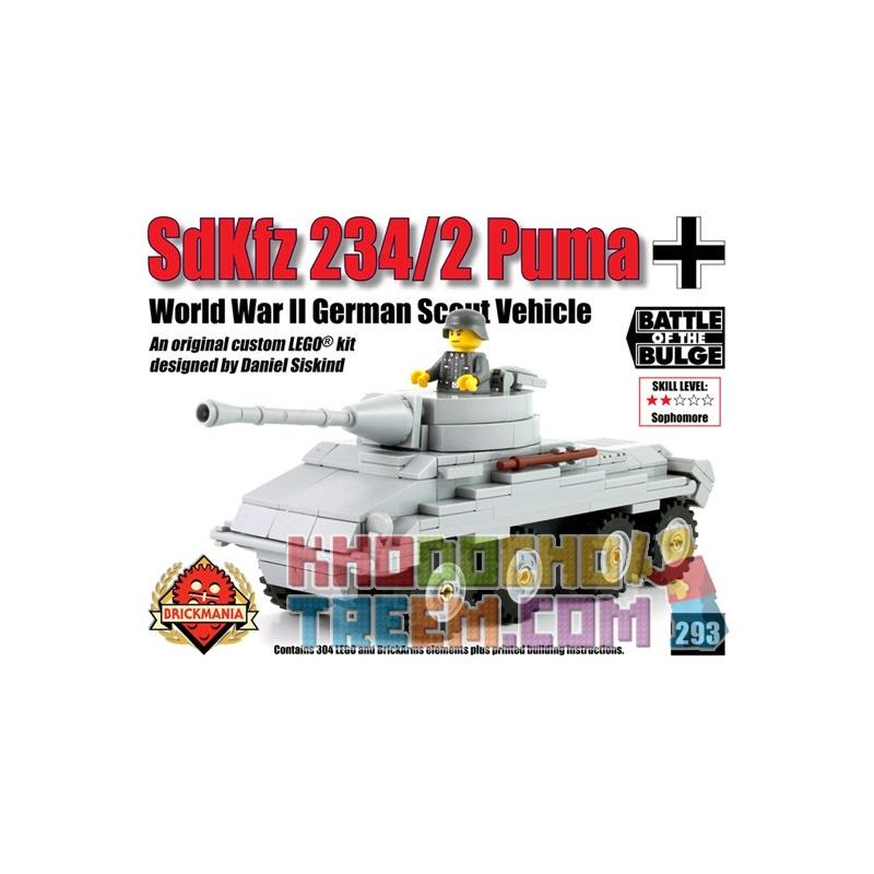 BRICKMANIA 293 Xếp hình kiểu Lego MILITARY ARMY SdKfz234 2 Puma SdKfz 234 Armored Car Xe Bọc Thép SdKfz 234 304 khối BRICKMANIA 293 Xếp hình kiểu Lego MILITARY ARMY SdKfz234 2 Puma SdKfz 234 Armored Car Xe Bọc Thép SdKfz 234 304 khối