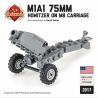 BRICKMANIA 2017 non  LỰU PHÁO 75MM M1A1 bộ đồ chơi xếp lắp ráp ghép mô hình Military Army M1A1 75MM HOWITZER ON M8 CARRIAGE Quân Sự Bộ Đội 41 khối