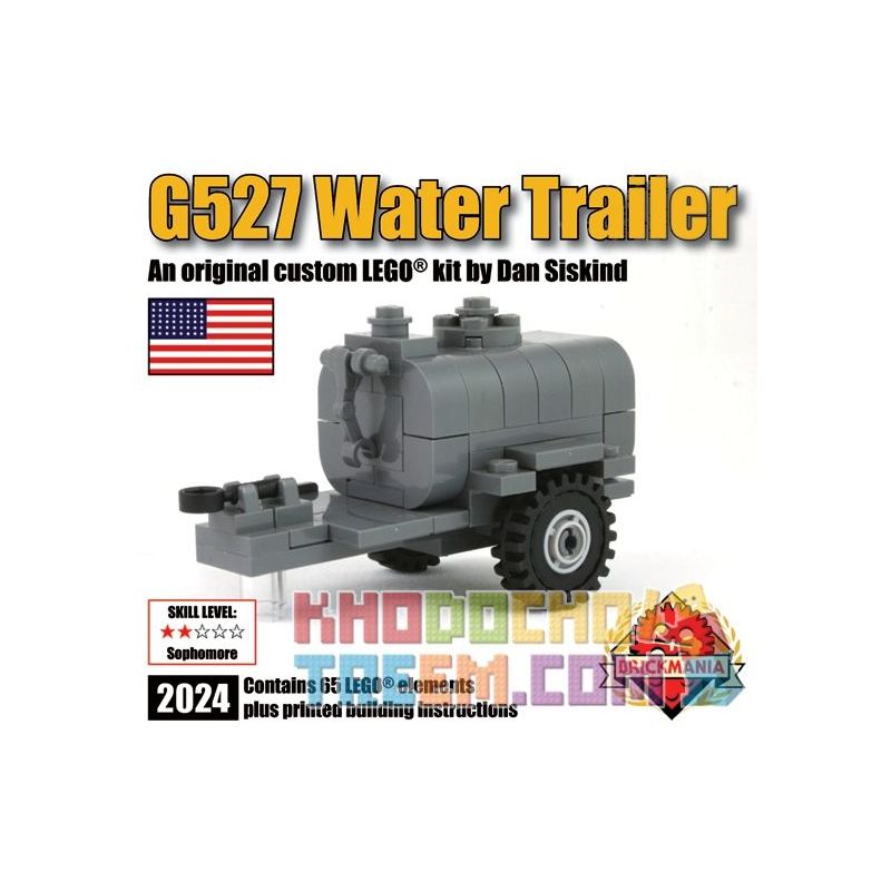 BRICKMANIA 2024 Xếp hình kiểu Lego Military Army G527 Water Trailer