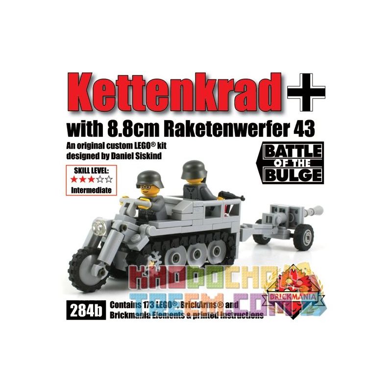 BRICKMANIA 284B Xếp hình kiểu Lego MILITARY ARMY Kettenkrad With 8.8cm Raketnwerfer 43 SdKfz 2 Half-track Motorcycle And 88mm Raketenwerfer 43 Recoilless Gun Xe Mô Tô Bán Tải SdKfz 2 Và Súng Không Giậ BRICKMANIA 284B Xếp hình kiểu Lego MILITARY ARMY Kettenkrad With 8.8cm Raketnwerfer 43 SdKfz 2 Half-track Motorcycle And 88mm Raketenwerfer 43 Recoilless Gun Xe Mô Tô Bán Tải SdKfz 2 Và Súng Không Giậ