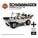 BRICKMANIA 294 non Lego XE LỘI NƯỚC VW166 bộ đồ chơi xếp lắp ráp ghép mô hình Military Army SCHWIMMWAGEN Quân Sự Bộ Đội 76 khối