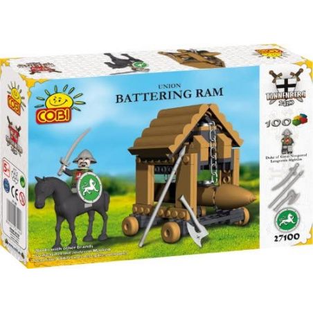 COBI 27100 non  NỔ bộ đồ chơi xếp lắp ráp ghép mô hình Medieval Castle BATTERING RAM (UNIA) Chiến Tranh Trung Cổ 100 khối