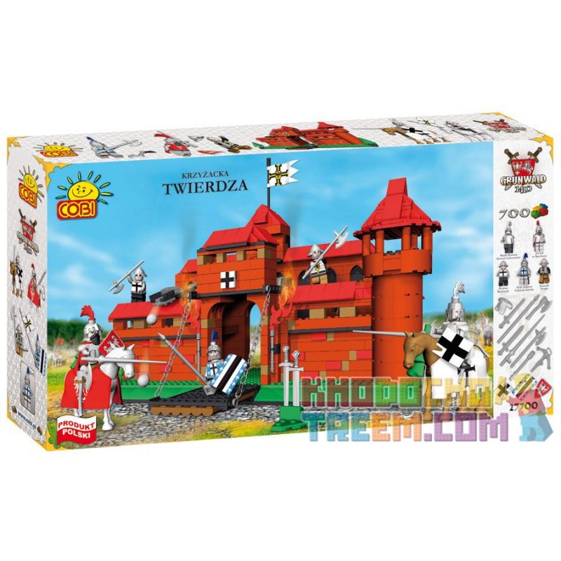 COBI 27700 non Lego PHÁO ĐÀI TEUTONIC bộ đồ chơi xếp lắp ráp ghép mô hình Medieval Castle KRZYŻACKA TWIERDZA Chiến Tranh Trung Cổ 700 khối